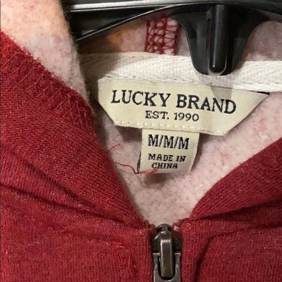 LUCKY BRAND Zip Front Hoodie NWT Girl’s Med - Picture 4 of 6